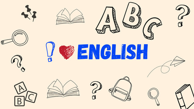 Image for English language day, learning English language concept