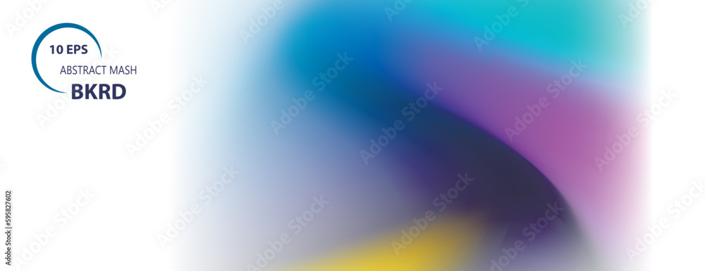 Poster Vector light banner Bright gradient backdrop. Abstract blurred dynamic background