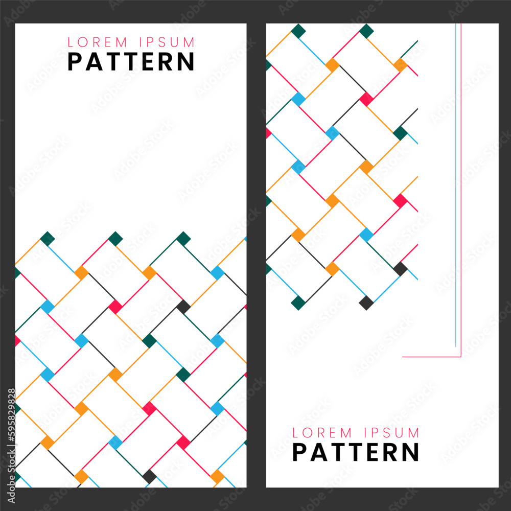 Poster modern abstract geometric decorated lines pattern background
