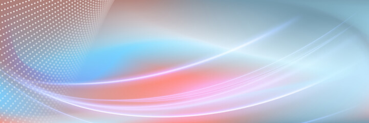 Abstract wavy shapes futuristic banner