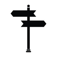 signpost icon, travel vector, traffic illustration