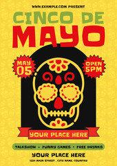 Cinco de Mayo Party Poster Template