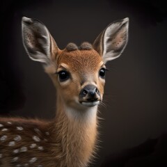 Baby deer in the forest