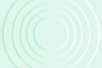Abstract background light green circle neomorphism, design element