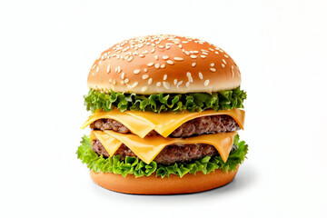 hamburger isolated on white