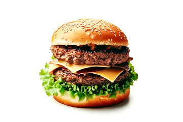 hamburger isolated on white