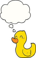 cartoon duck with thought bubble