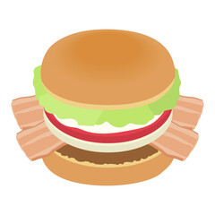 ハンバーガーのイラスト