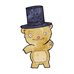 cartoon bear in top hat