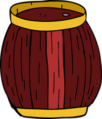 cartoon doodle of a barrel