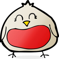 funny cartoon christmas robin