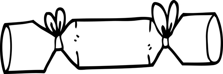 Fototapeta premium line drawing cartoon cracker