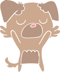 flat color style cartoon dog