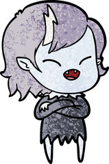 cartoon laughing vampire girl