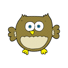 freehand drawn cartoon owl