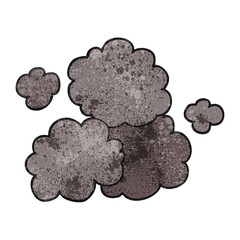 freehand textured cartoon smoke cloud