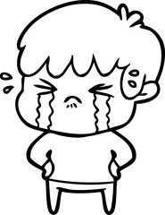 cartoon boy crying