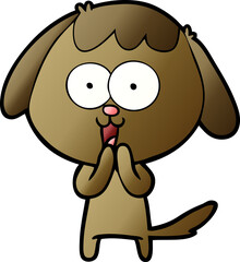 Fototapeta premium cute cartoon dog
