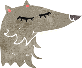 cartoon wolf