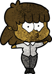 cartoon whistling girl
