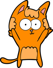 happy cartoon cat