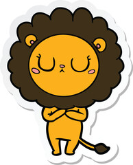 sticker of a cartoon lion