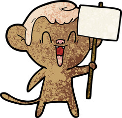 cartoon laughing monkey