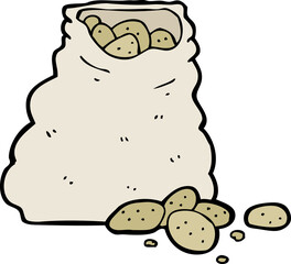 cartoon sack of potatoes