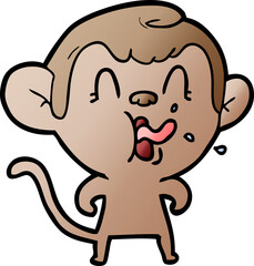 crazy cartoon monkey
