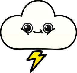 gradient shaded cartoon of a storm cloud