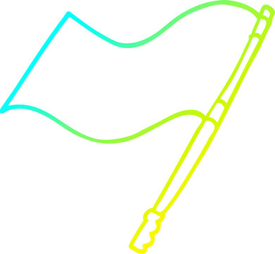 recommend clip art: cold gradient line drawing of a cartoon flag