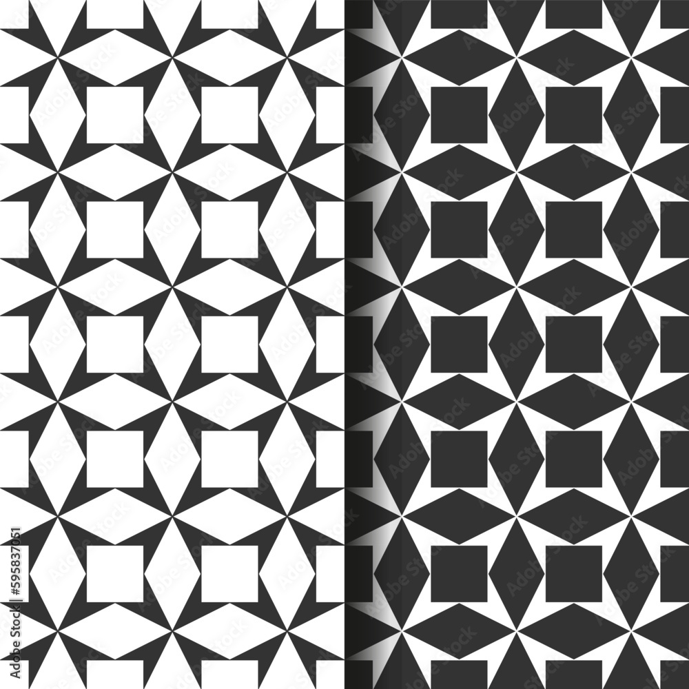 Poster abstract geometric seamless black and white pattern. scandinavian design. simple and modern tile
