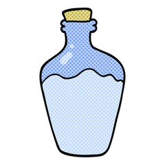 freehand drawn cartoon water bottle