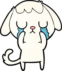 cute cartoon dog crying
