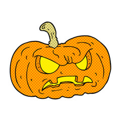 freehand drawn cartoon halloween pumpkin