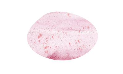 pink bubbles watercolor splash sponge isolated on white bright background