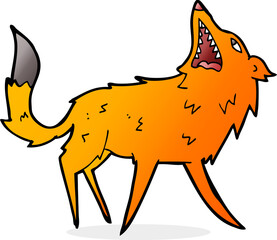 cartoon snapping fox