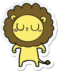 sticker of a cartoon lion