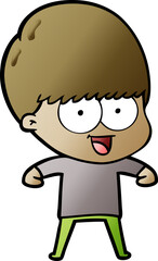 Obraz premium happy cartoon boy