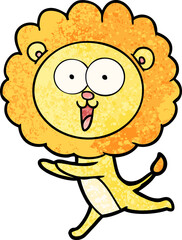 happy cartoon lion