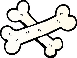 crossed bones vector gradient illustration cartoon