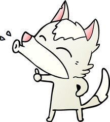 howling wolf cartoon