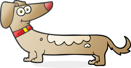 freehand drawn cartoon dog