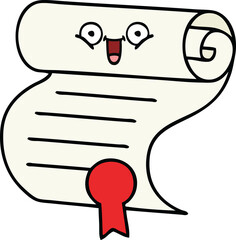 cute cartoon of a contract