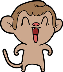 cartoon laughing monkey