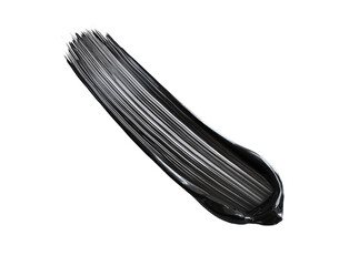 cosmetic smear of black mascara on white background