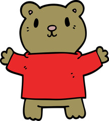 cartoon doodle teddy bear