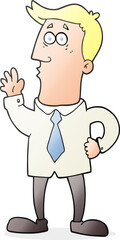 freehand drawn cartoon businessman