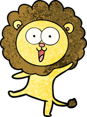 happy cartoon lion