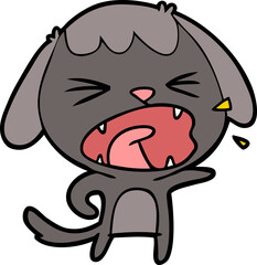 cute cartoon dog barking